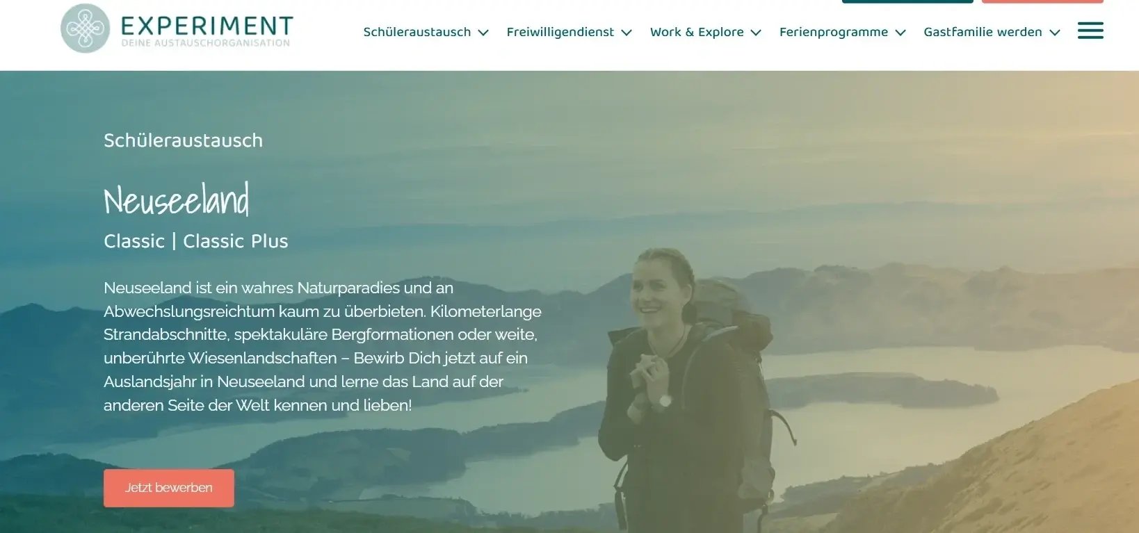 Experiment e.V. - Beste Organisation für Demi-Pair in Neuseeland