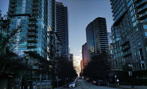 Hohe Gebäude in der Stadt Vancouver