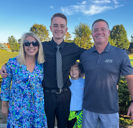 Schüler mit der Gastfamilie in den USA