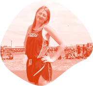 Schülerin beim Cheerleading in den USA