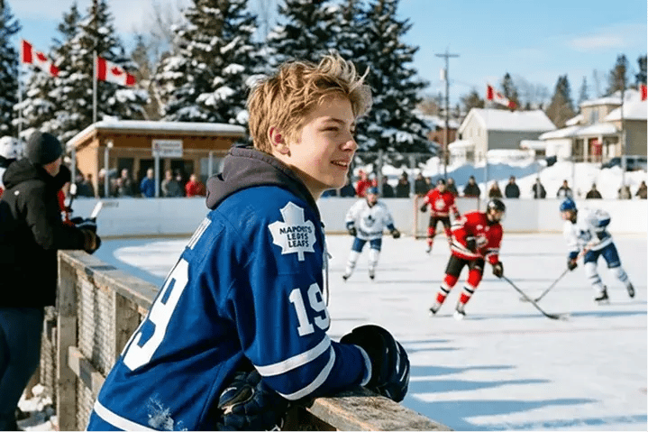 Schüler Kanada Eishockey Tribüne