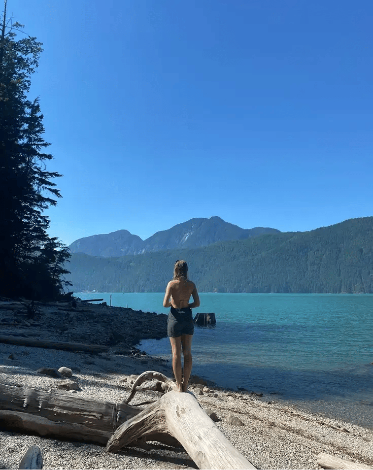 Schülerin Kanada See Strand