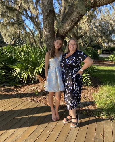 Schülerin mit der Gastmutter in Spanien-1