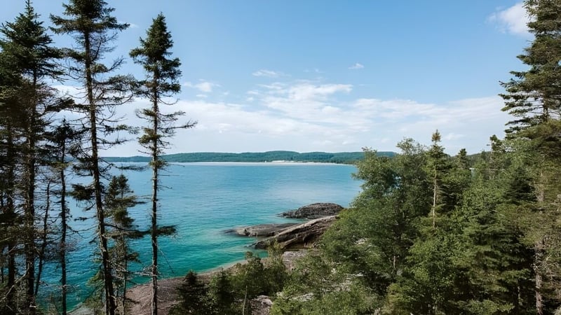 Blick auf einen See und Berge in der Landschaft nahe der Vineridge Academy.