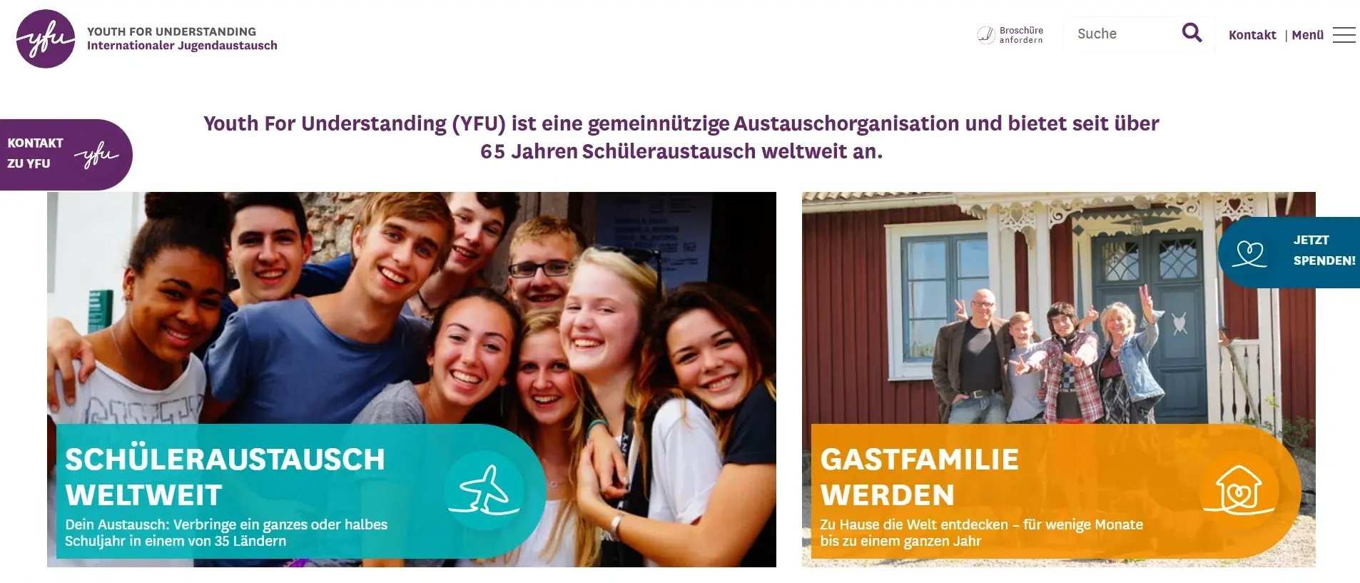 Youth For Understanding - Beste Organisation für interkulturelle Kurzzeitprogramme mit Gastfamilie in den USA