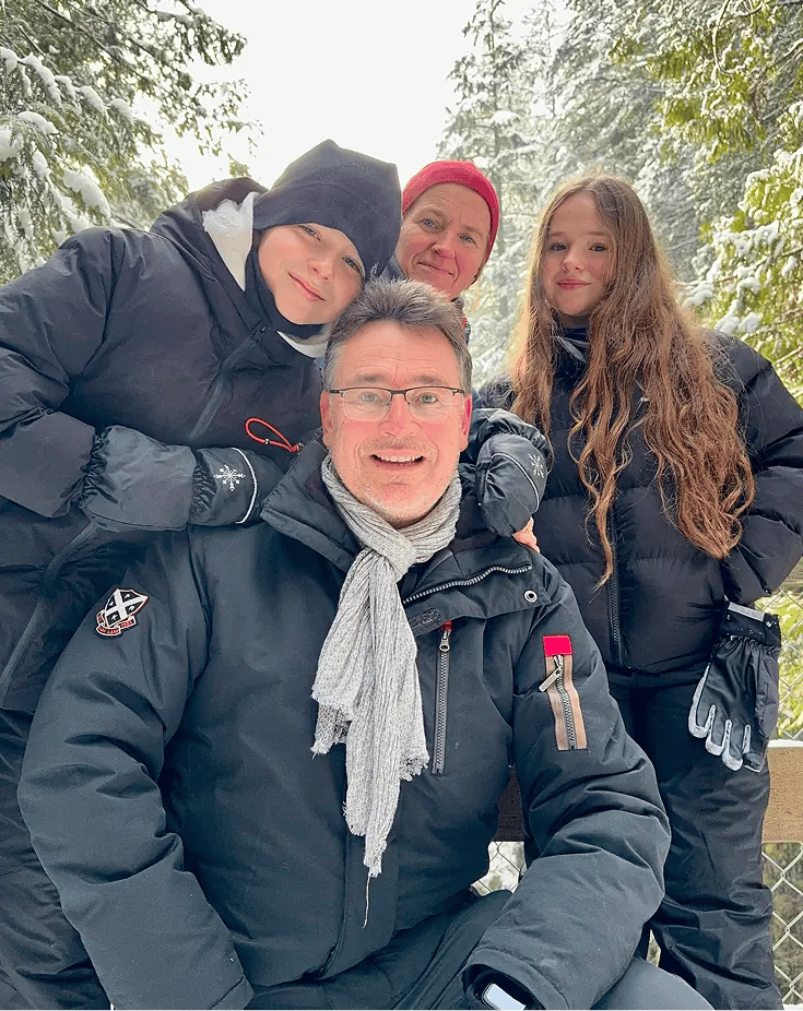 vier Personen Kanada Gastfamilie