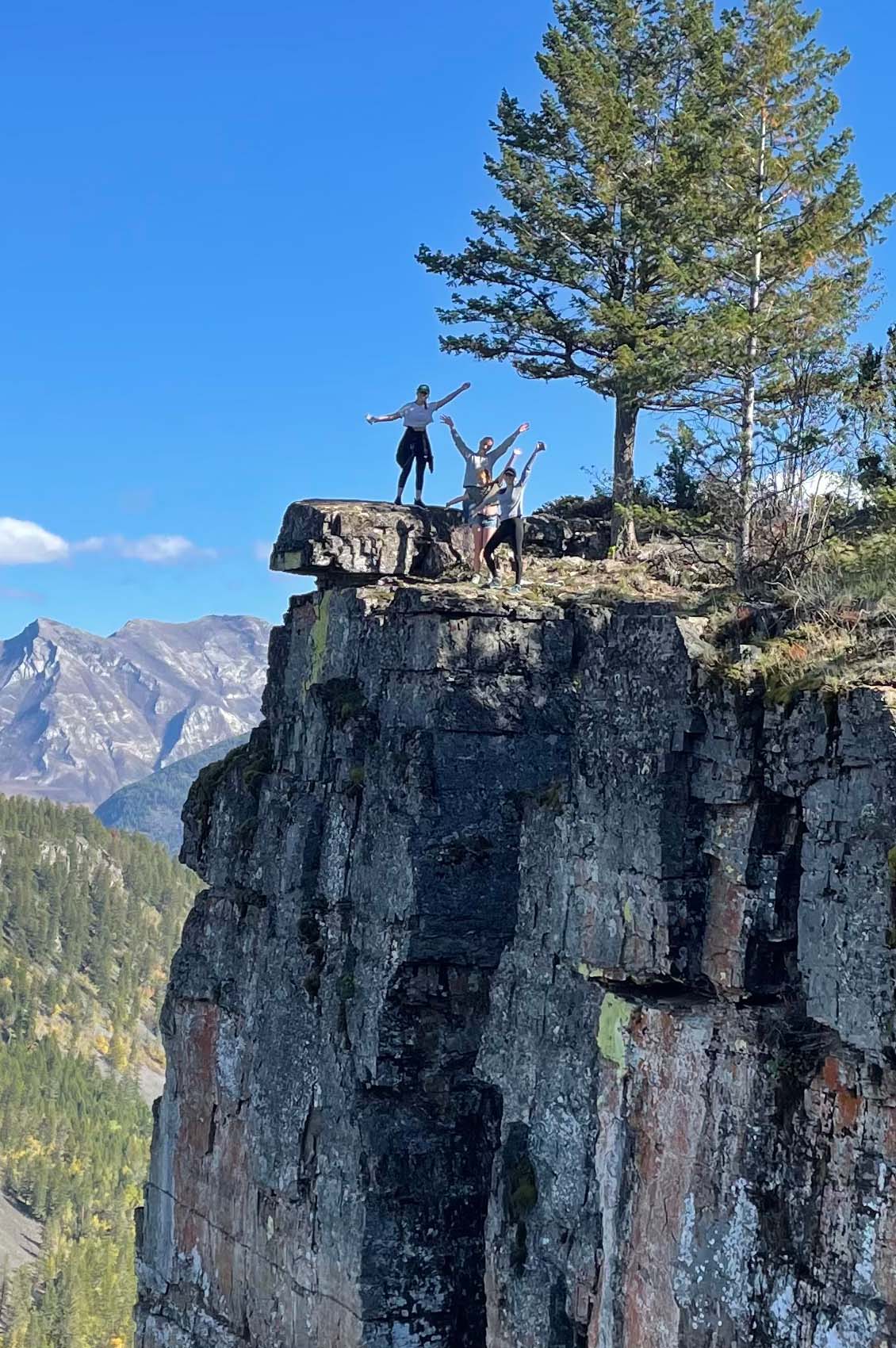 Eine Gruppe von Teilnehmerinnen beim Wandern