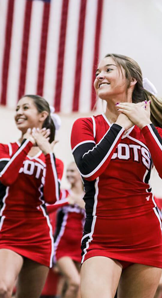 cheerleader am tanzen