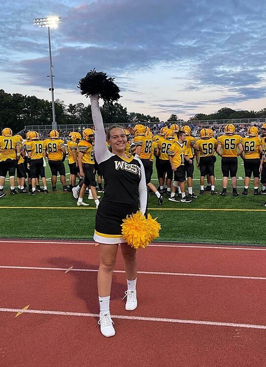 cheerleader auf Spielfeld