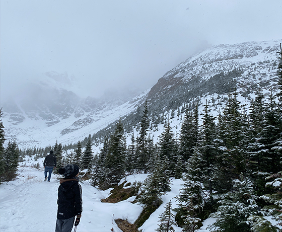 Wanderung im Schnee