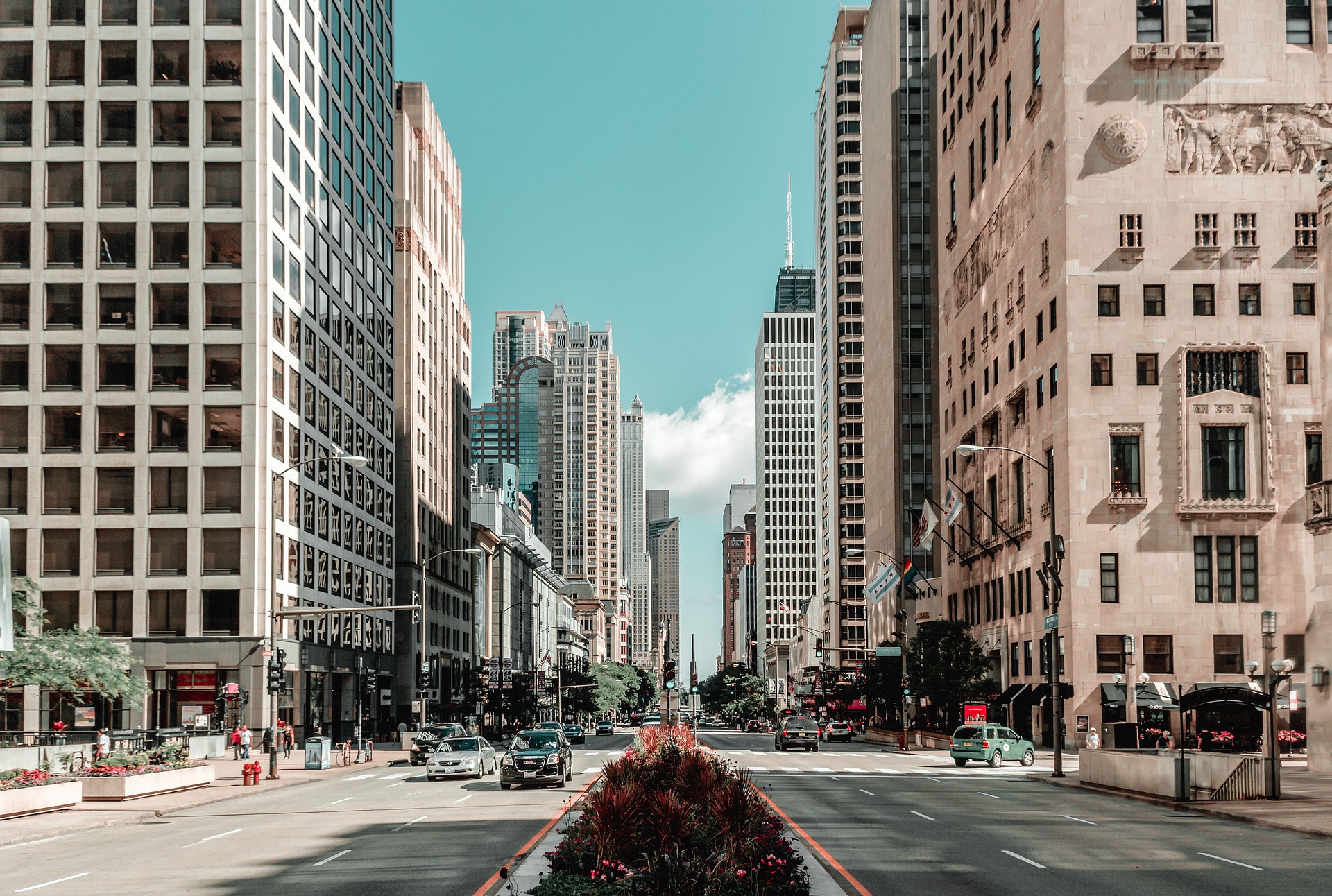 Eine Straße in Chicago